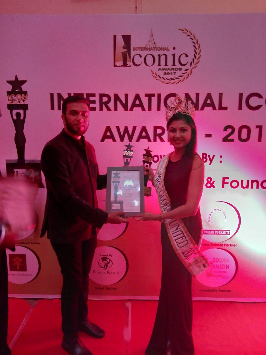 Award received at an international iconic awards ceremony